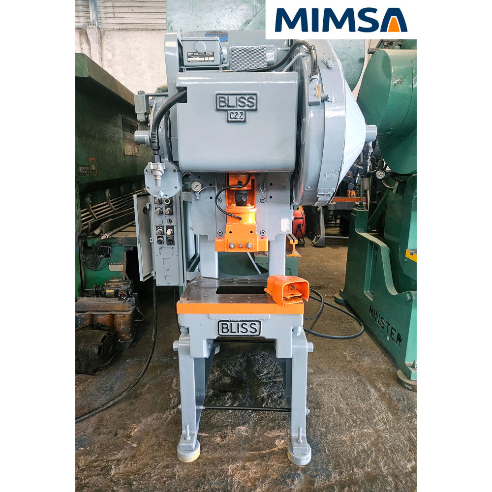 [trq-1046] Prensa Troqueladora tipo OBI, modelo C22, capacidad 22 Ton, marca Bliss