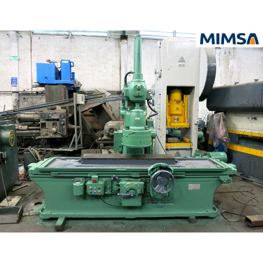 rcp-196 Rectificadora plana de husillo vertical y piedra segmentada, capacidad 13" x 60" marca Pratt & Whitney
